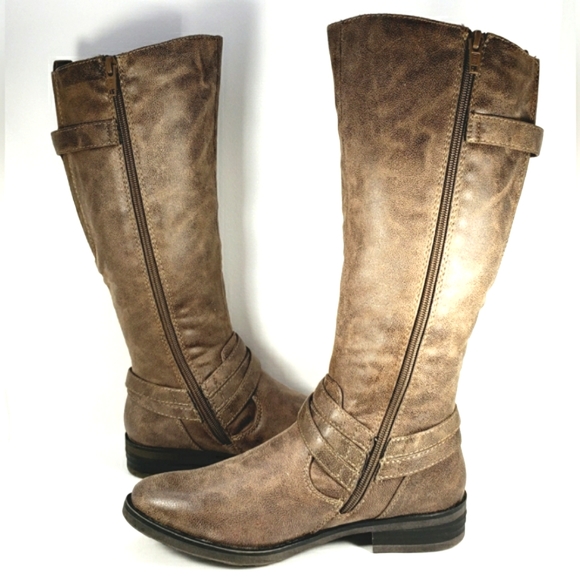 Bare Traps Alyssa Brown Faux Leather Riding Boots. Women's Size 7.5 M - Picture 11 of 15